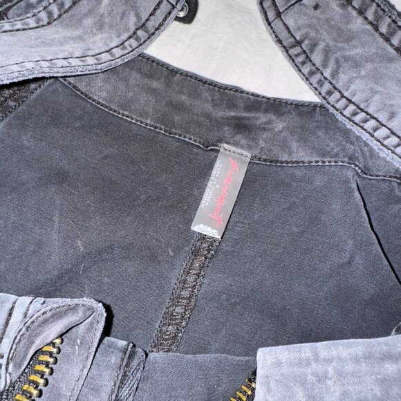 Free People Movement Fast Track Onesie Washed Black/Charcoal Sz S - Picture 9 of 10